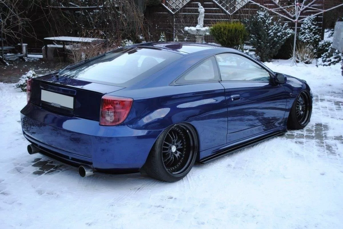 Heck Ansatz Flaps Diffusor Passend Für Diffusor Passend Für TOYOTA CELICA T23 Vor FL Schwarz Hochglanz Schwarz Hochglanz