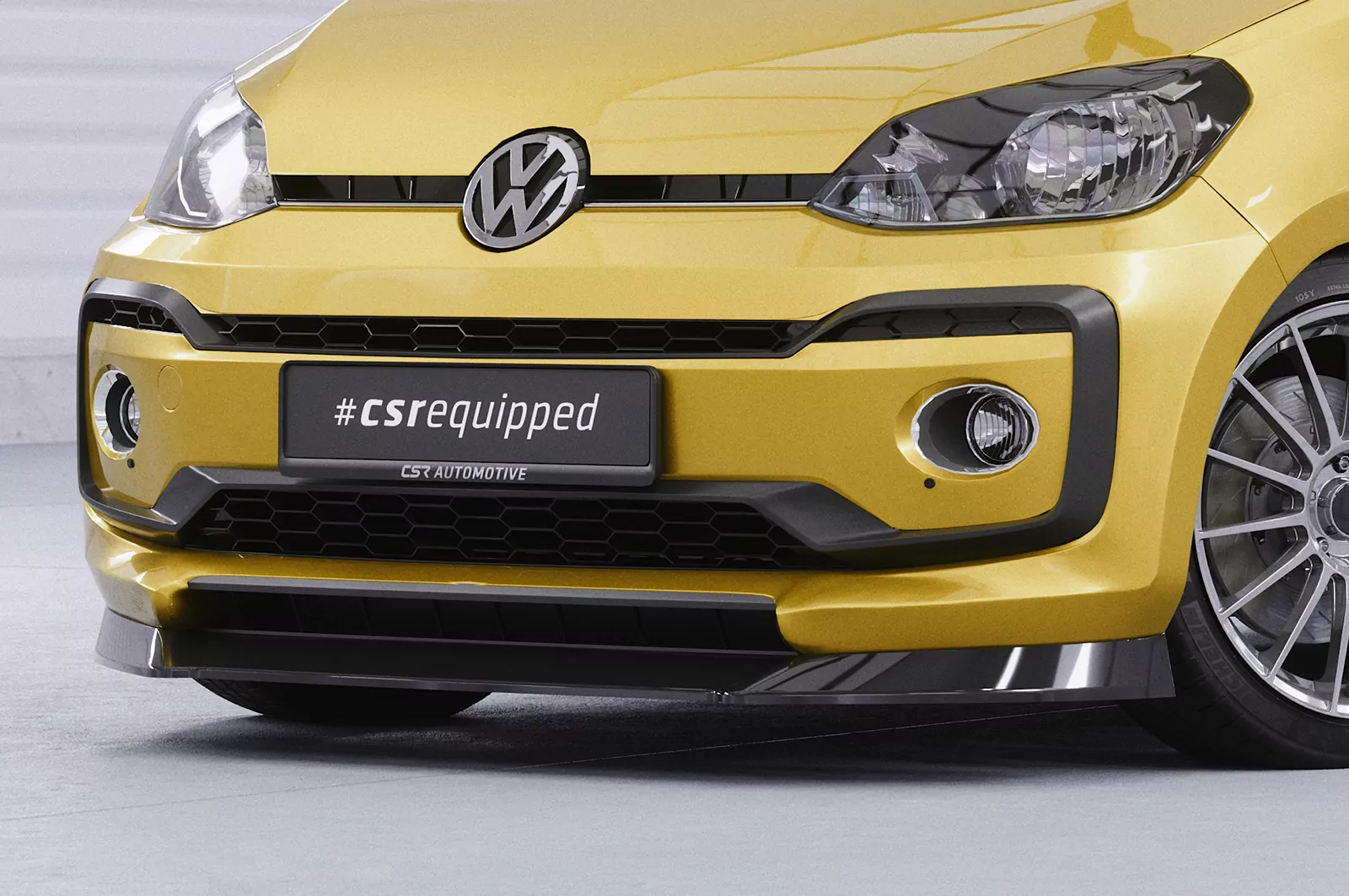 Cup-Spoilerlippe mit ABE für VW up! CSL353 Strukturiert (schwarz matt)