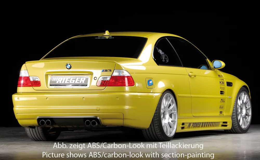Rieger Heckeinsatz CSL-Look für BMW 3er E46 M3 - Coupé 06.00- carbon optik