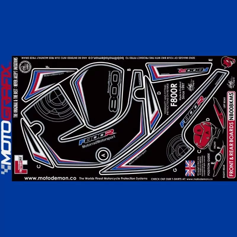 Motografix Steinschlagschutz Set BMW F 800 R 2009-2014 NB008KMS