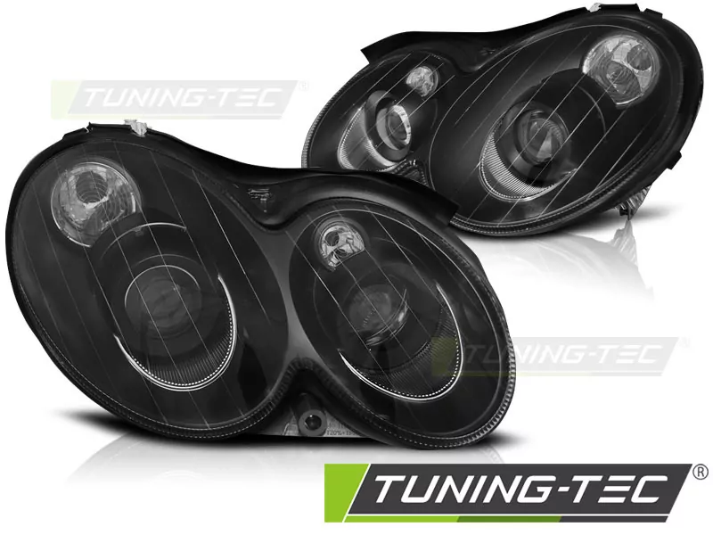 HEADLIGHTS BLACK fits MERCEDES CLK W209 03-10  