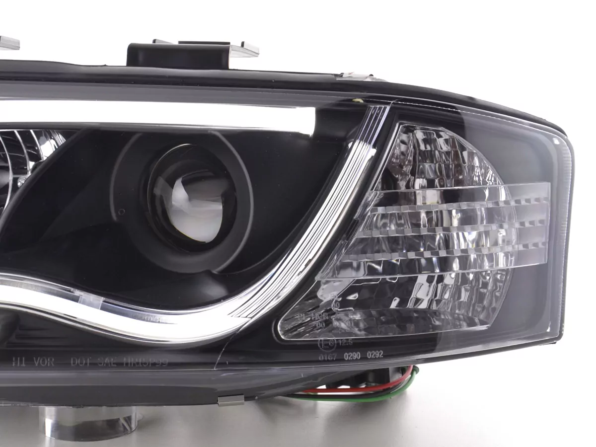 Scheinwerfer Set Daylight LED Tagfahrlicht Audi A6 Typ 4B  97-01 schwarz