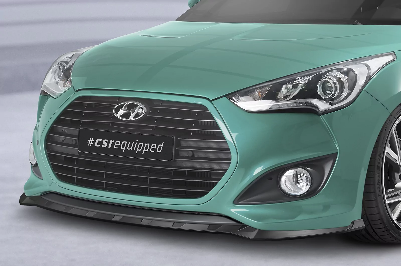 Cup-Spoilerlippe mit ABE für Hyundai Veloster MK1 Turbo CSL719 Schwarz Strukturiert