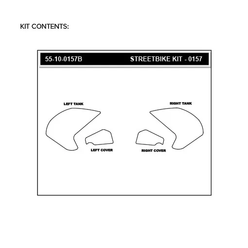 Stompgrip Traction Pad Volcano für Yamaha MT-07 18-20 Schwarz