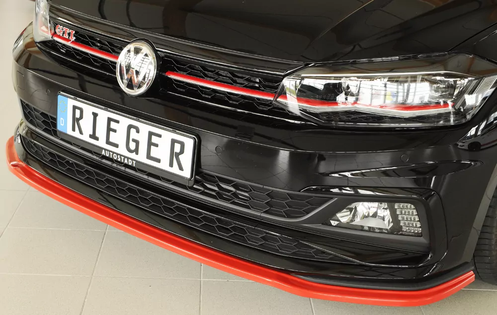 Rieger Spoilerschwert für VW Polo (AW) R-Line | 5-tür. 06.17- für orig. GTI-/R-Line Frontschürze