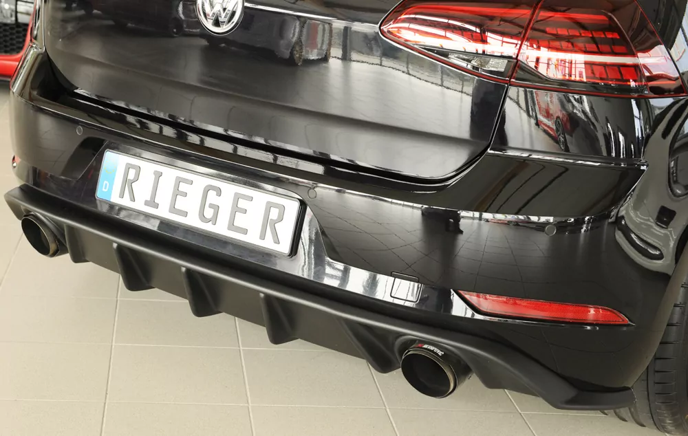 Rieger Heckeinsatz für VW Golf 7 GTI - 5-tür. 02.17- (ab Facelift) carbon optik