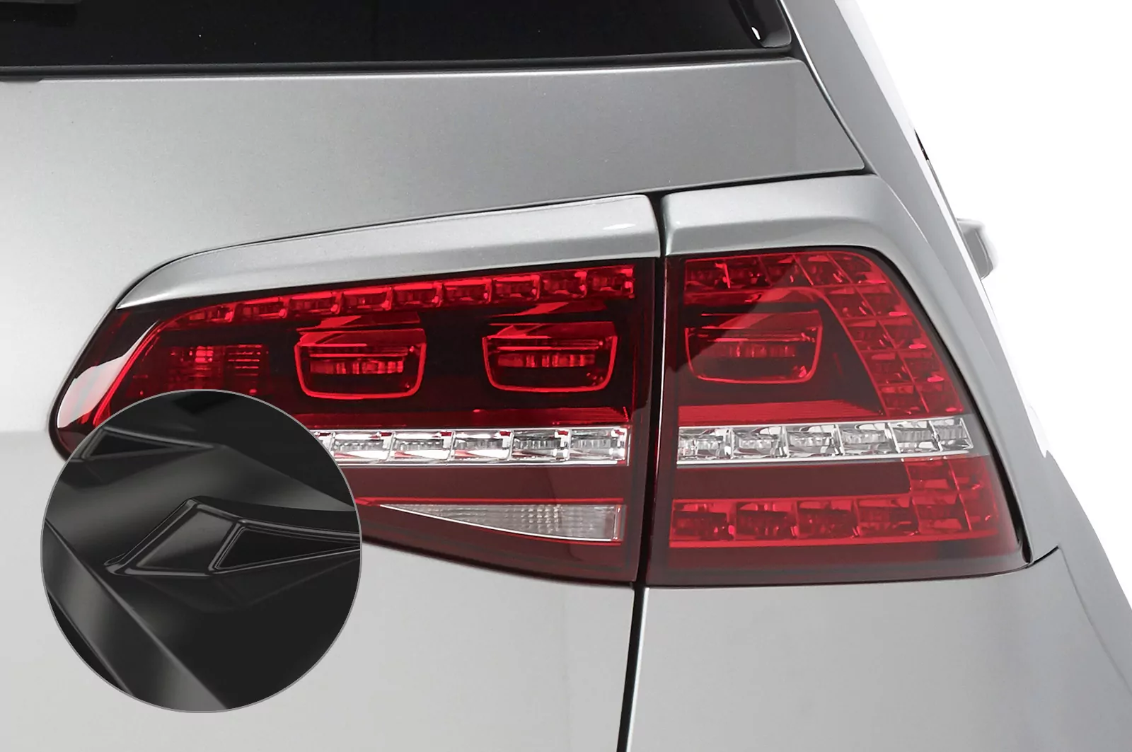 Rücklichtblenden für VW Golf 7 RB007-G Schwarz Hochglanz