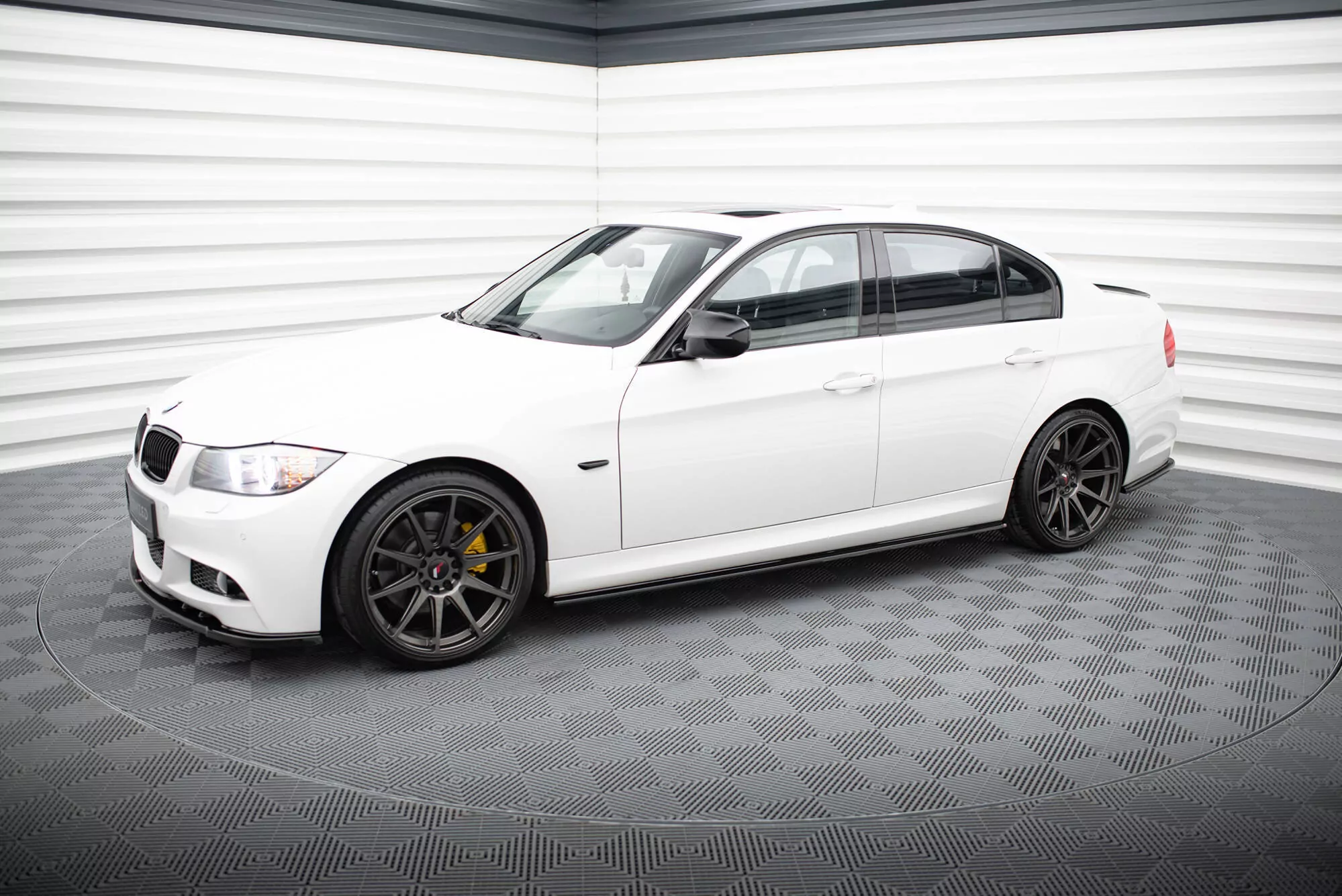 Seitenschweller Ansatz Passend Für Passend Für BMW 3er E90/91 M Paket Schwarz Hochglanz Schwarz Hochglanz