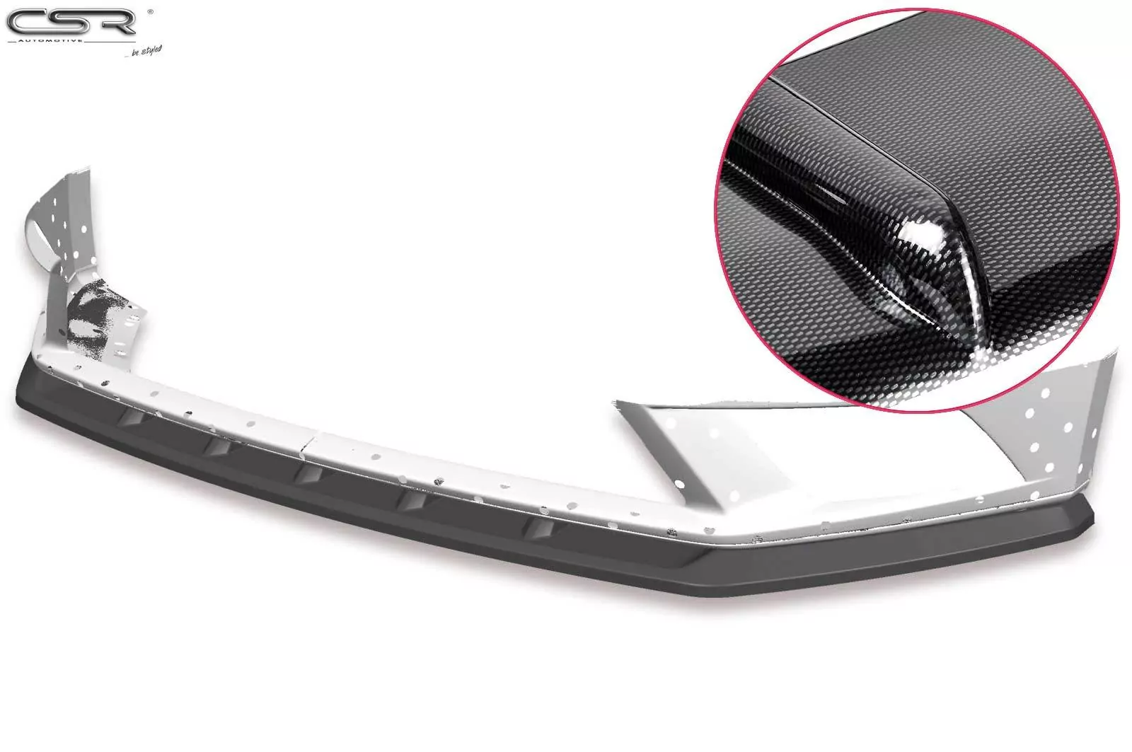 Cup-Spoilerlippe mit ABE für Seat Leon III (Typ 5F) CSL394-C Carbon Look Hochglanz