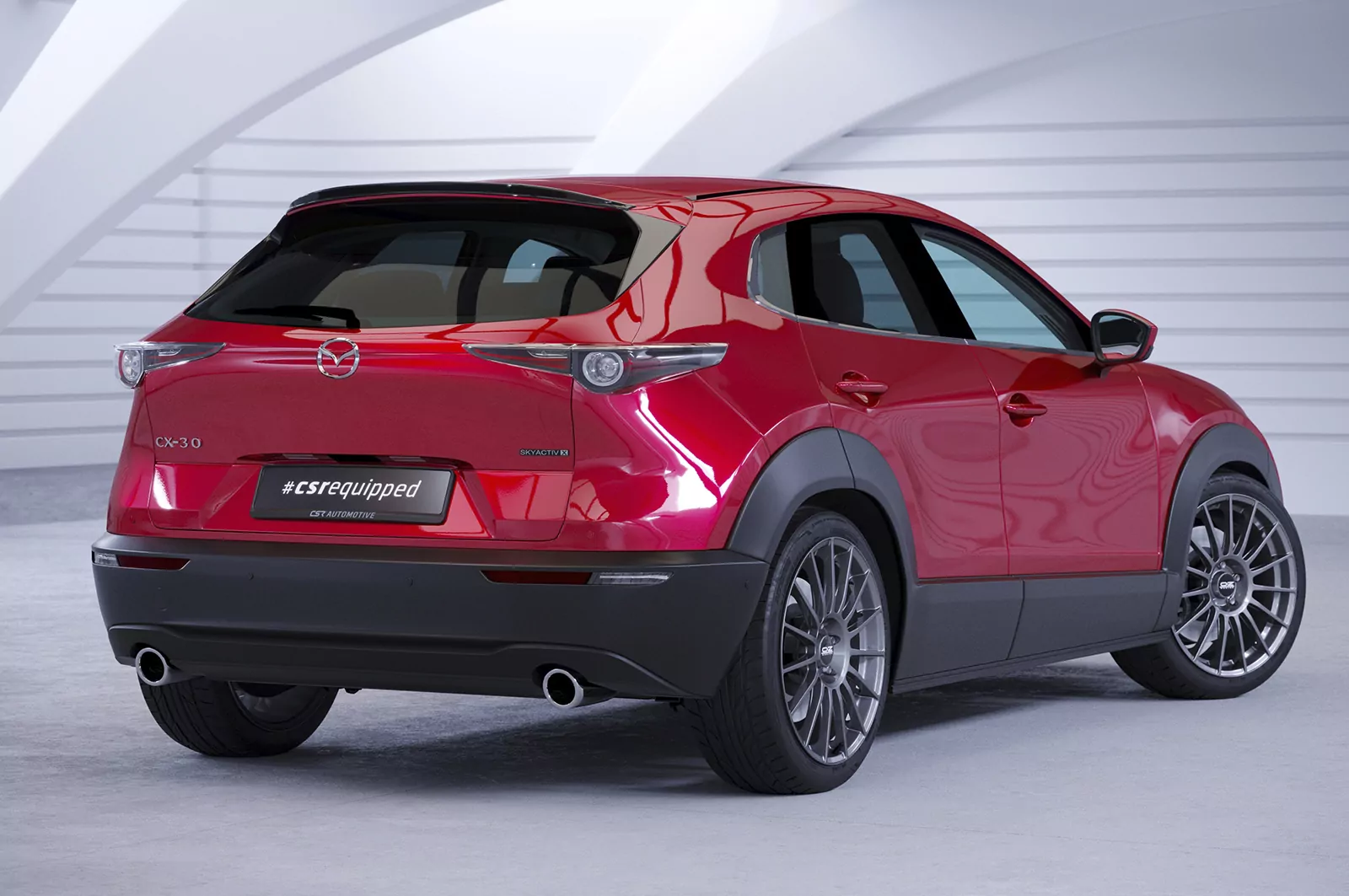 Heckflügel mit ABE für Mazda CX-30 HF021 Schwarz Strukturiert