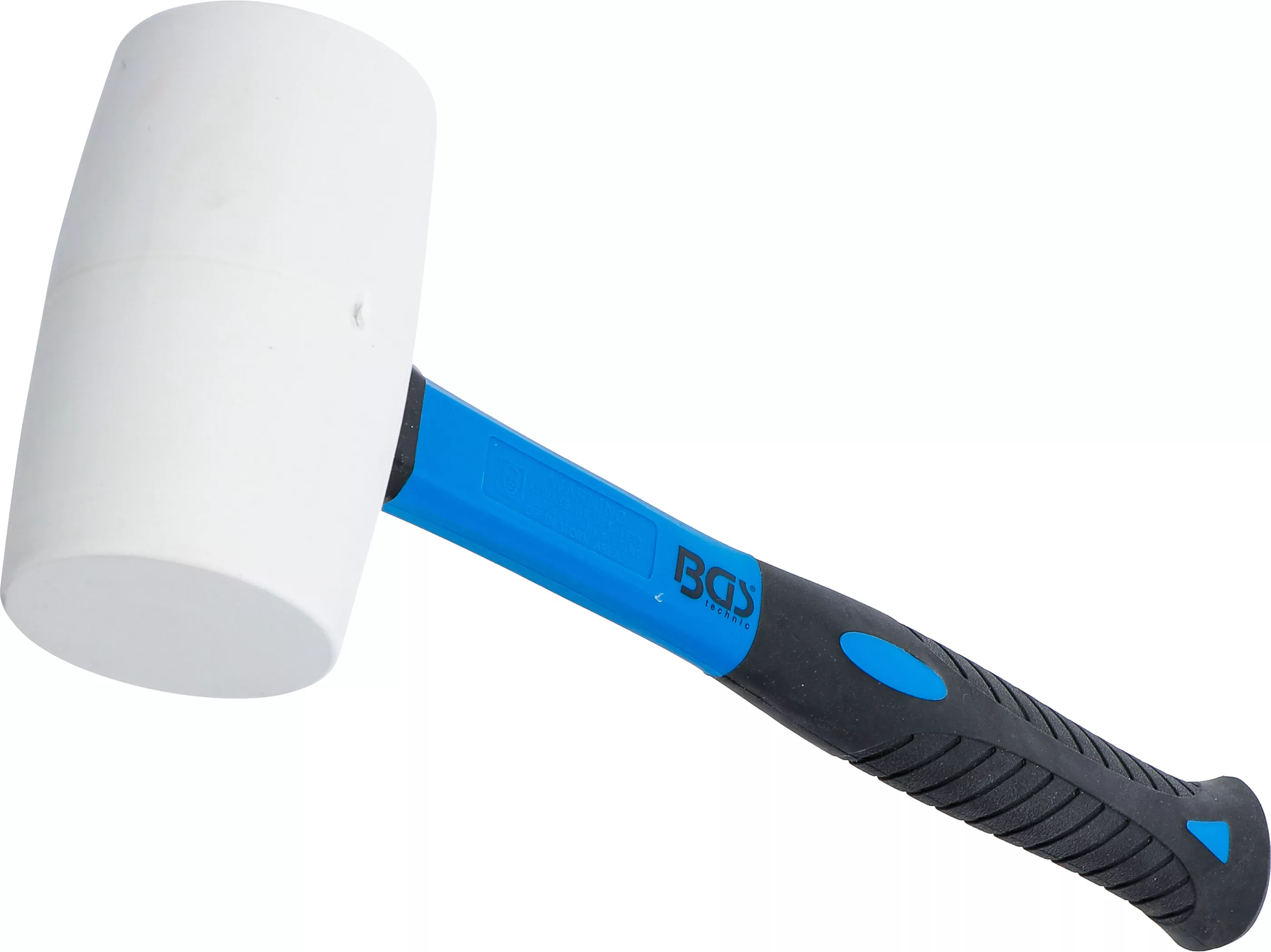 Gummihammer | Fiberglasstiel | weißer Kopf | Ø 64 mm | 750 g