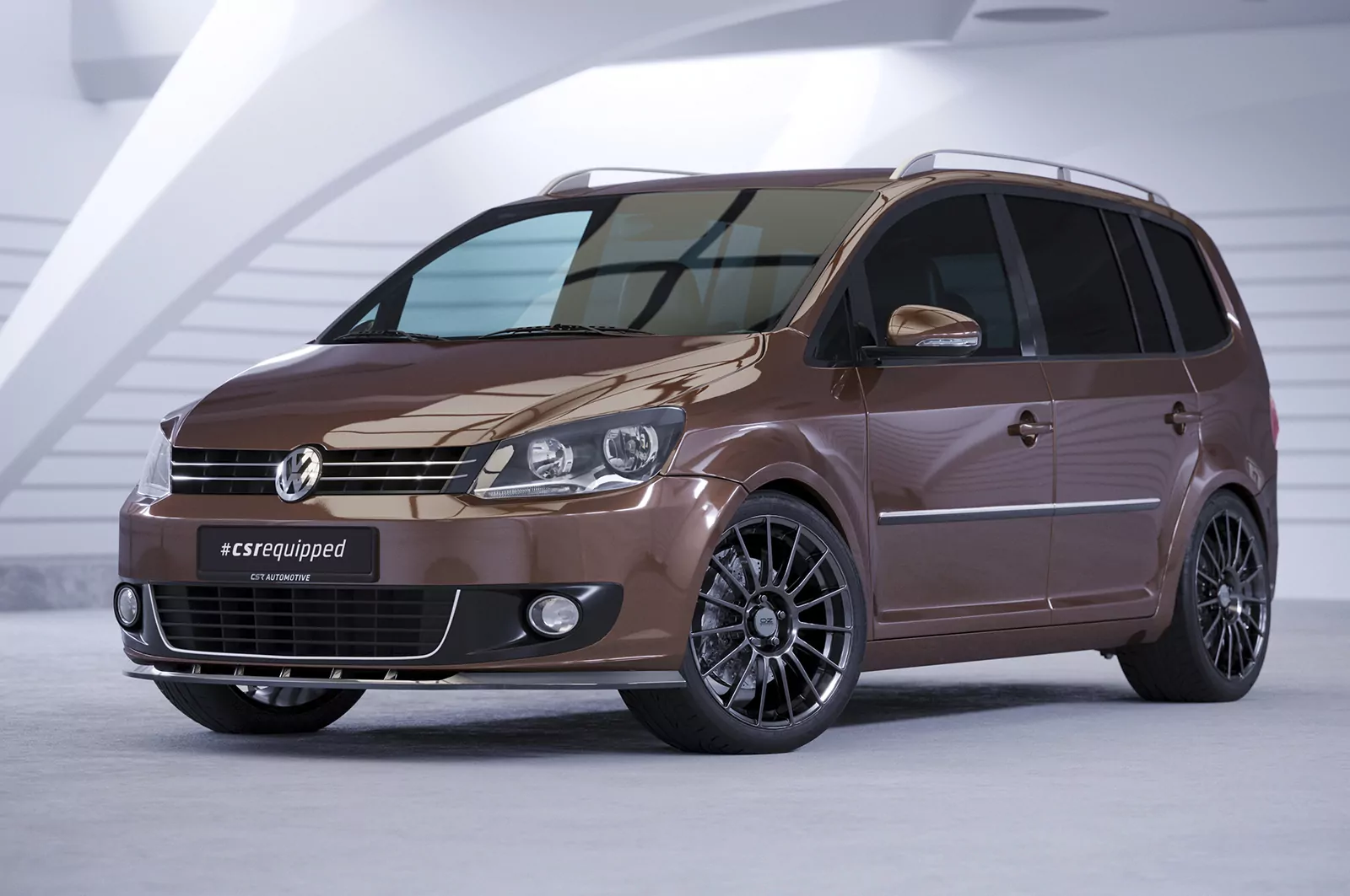 Cup-Spoilerlippe mit ABE für VW Touran I (Typ 1T) CSL398 Strukturiert (schwarz matt)