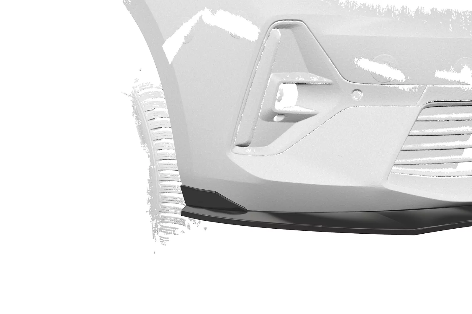 Cup-Spoilerlippe mit ABE für Opel Astra L CSL787 Schwarz Strukturiert