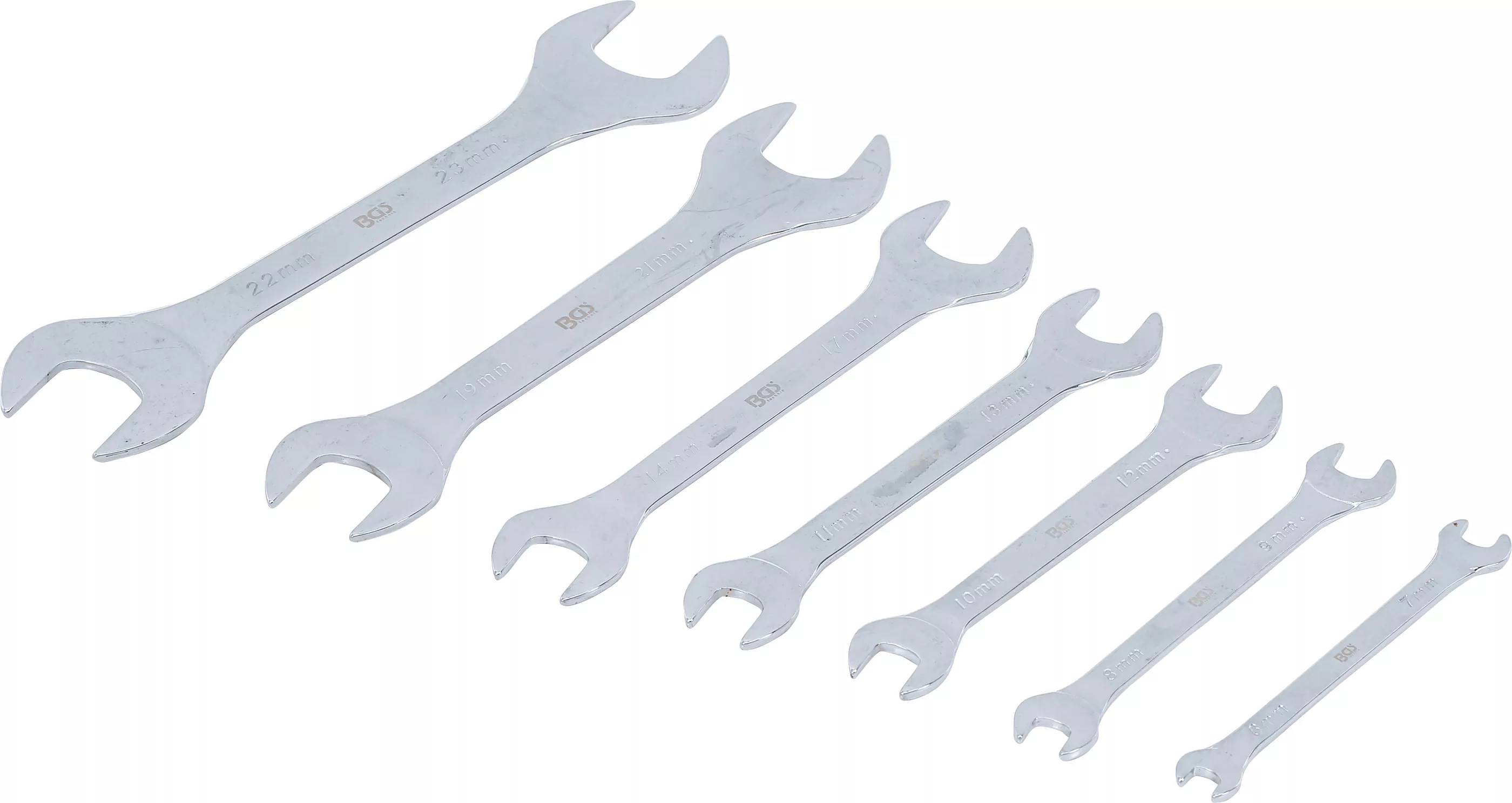 Doppel-Maulschlüssel-Satz | extra flach | SW 6 - 23 mm | 7-tlg.