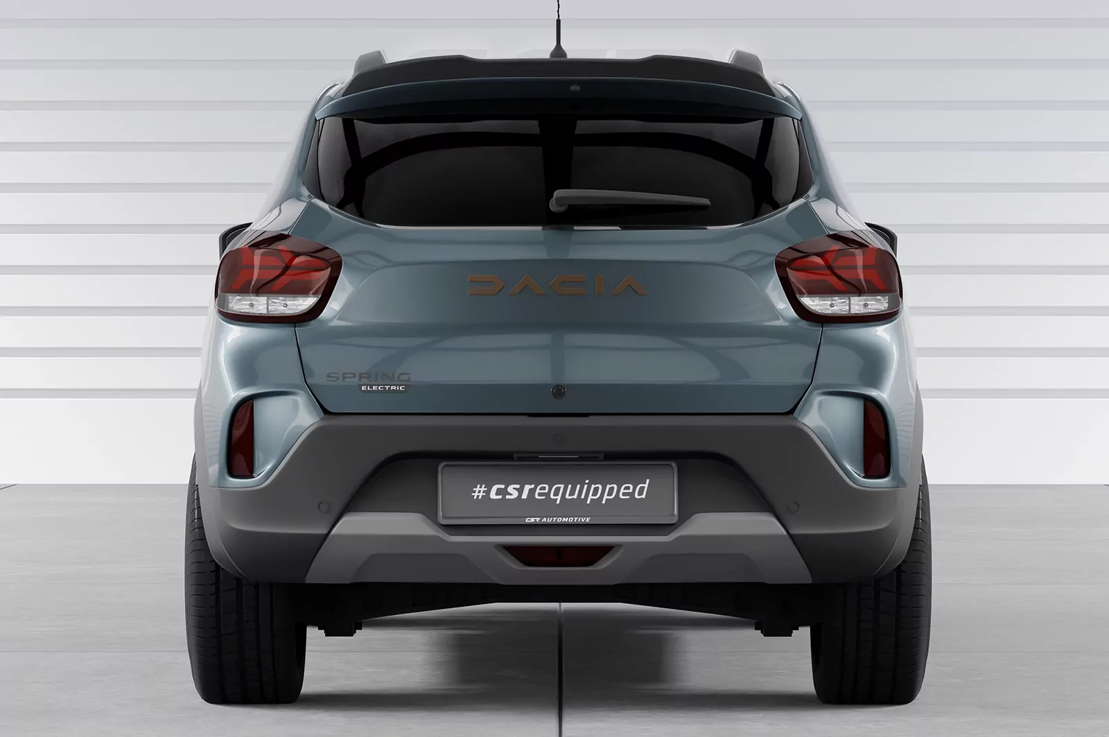 Heckflügel mit ABE für Dacia Spring Electric HF129 Schwarz Strukturiert