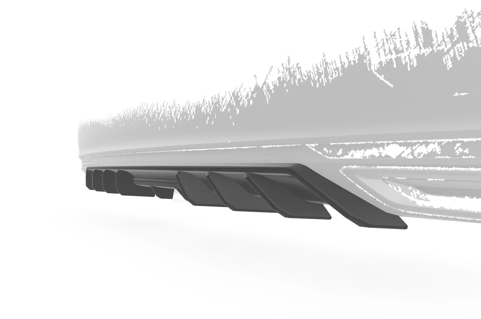 Heckansatz für Opel Insignia B Sports Tourer HA455 Schwarz Strukturiert