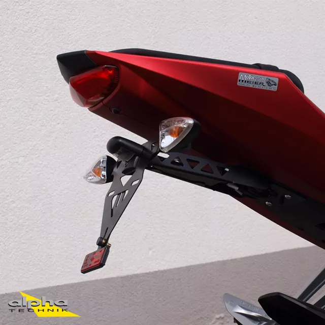 alpha Technik Kennzeichenhalter Yamaha YZF-R125; Typ RE11; Modelljahr 2014-