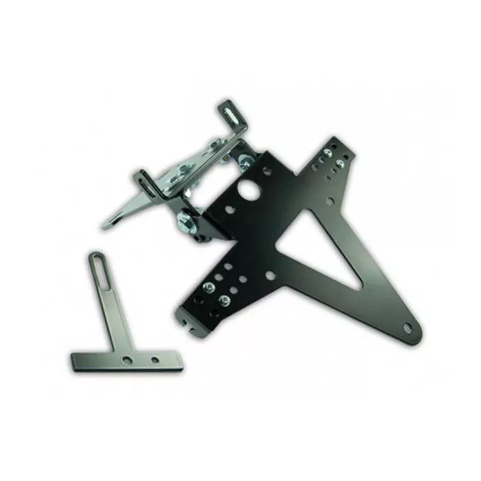 Kennzeichenhalter | YAMAHA FZ6/S2 Fazer/S2 | 04-10 verstellbar | schwarz | inkl. Reflektorhalter