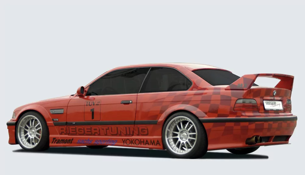 Rieger Radlauf Breitbau II für BMW 3er E36 - Coupé   carbon optik