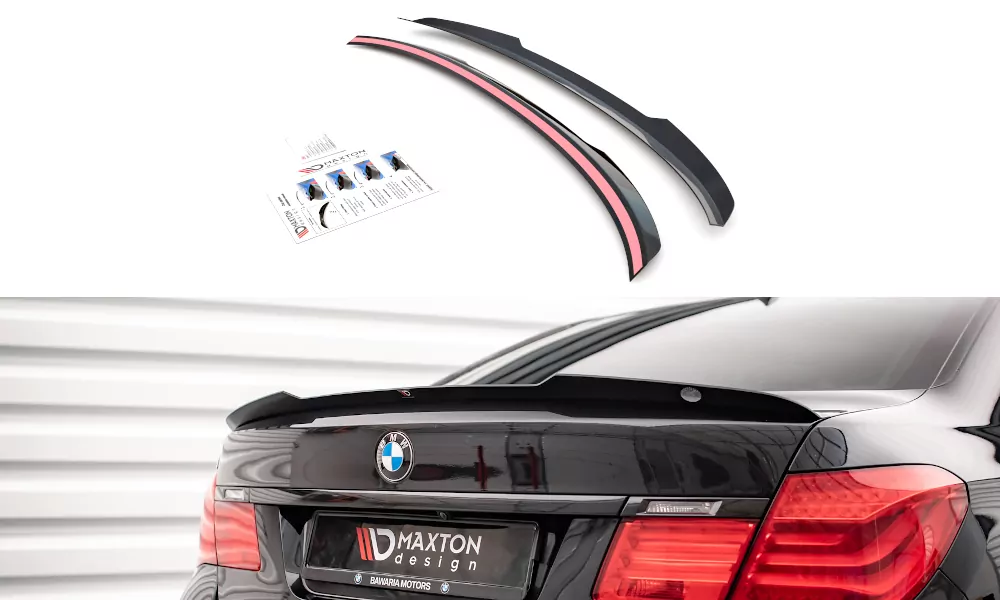 Spoiler CAP Für BMW 7 M-Paket F01 Schwarz Hochglanz