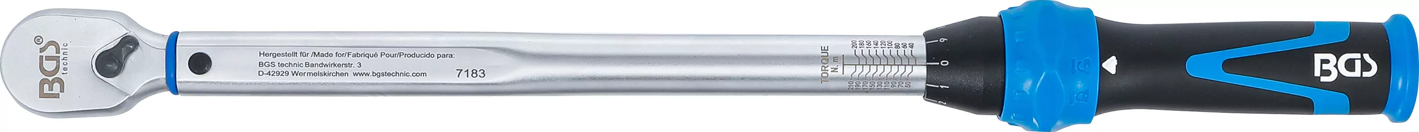 Drehmomentschlüssel | Abtrieb Außenvierkant 12,5 mm (1/2") | 40 - 210 Nm