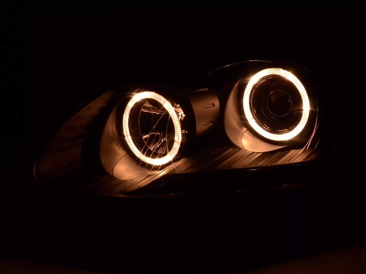 Scheinwerfer Set Angel Eyes VW Golf 5 Typ 1K Bj. 03-08 schwarz