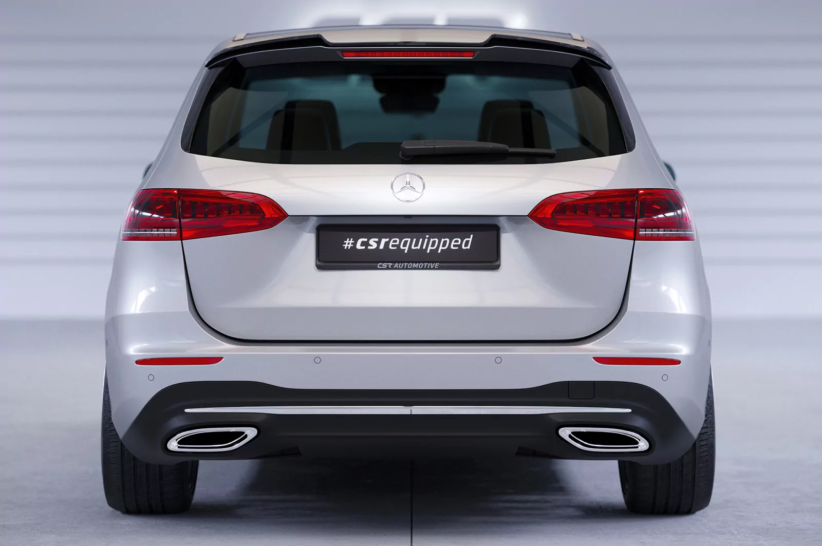 Heckflügel mit ABE für Mercedes Benz B-Klasse W247 HF856 Schwarz Strukturiert