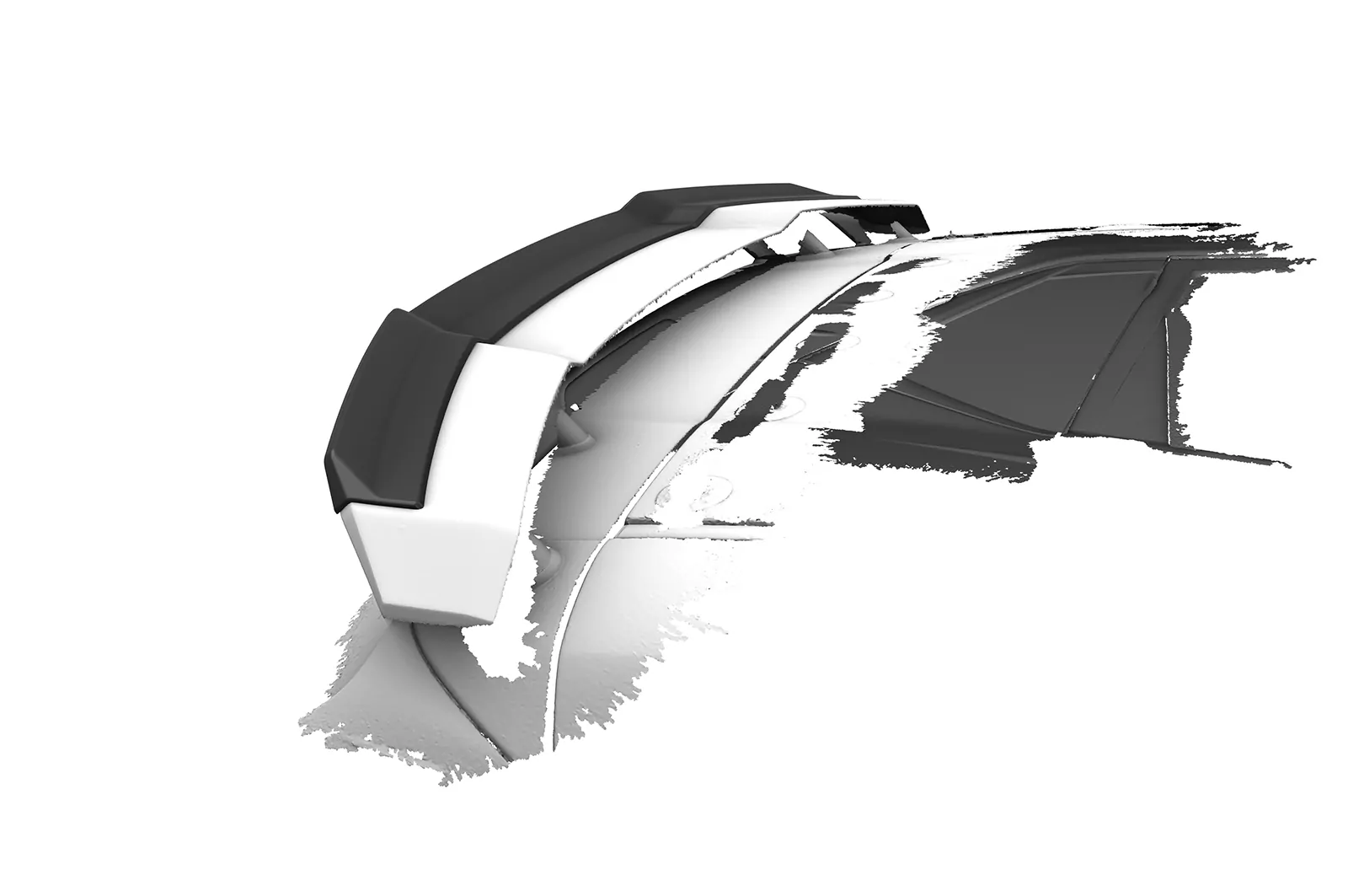 Heckflügel mit ABE für Hyundai I20 (BC3) N / N-Performance HF147 Schwarz Strukturiert