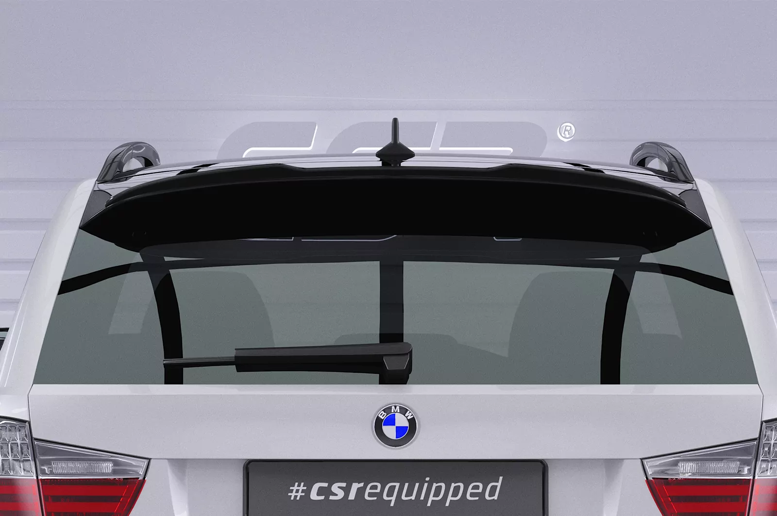 Heckflügel mit ABE für BMW 3er E91 Touring HF113 Schwarz Strukturiert