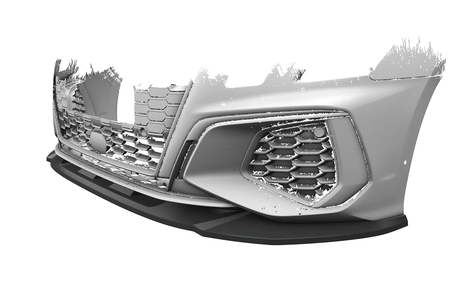 Cup-Spoilerlippe mit ABE für Audi A3 8Y S-Line / S3 8Y CSL483 Strukturiert (schwarz matt)