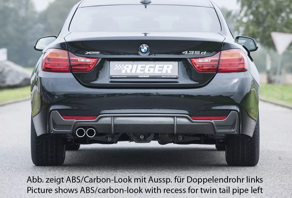Rieger Heckeinsatz für BMW 4er F33  (3C) | Cabrio 07.15- (ab Facelift) LCI nur für M-Paket-Heckschürze