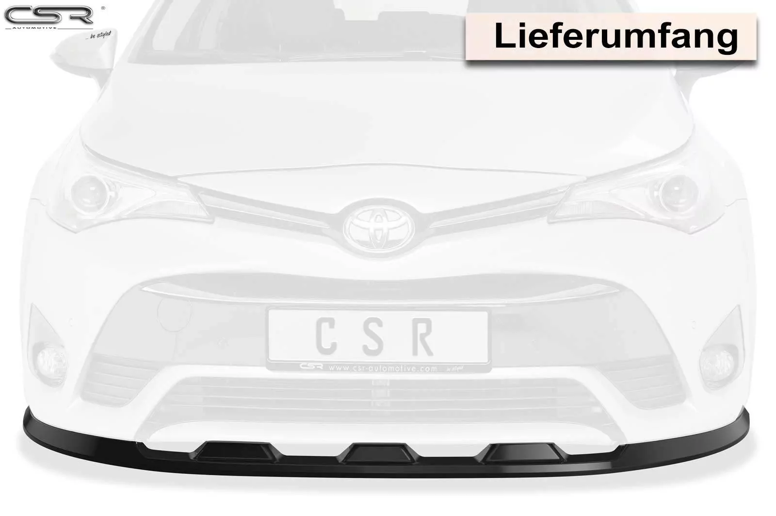 Cup-Spoilerlippe mit ABE für Toyota Avensis (T27) CSL449-M Carbon Look (matt)