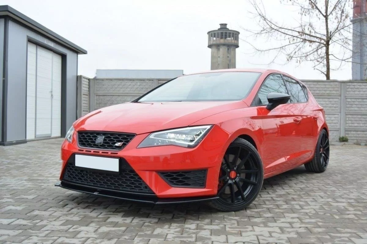 Front Ansatz Passend Für Passend Für SEAT LEON III CUPRA / FR Schwarz Hochglanz Schwarz Hochglanz