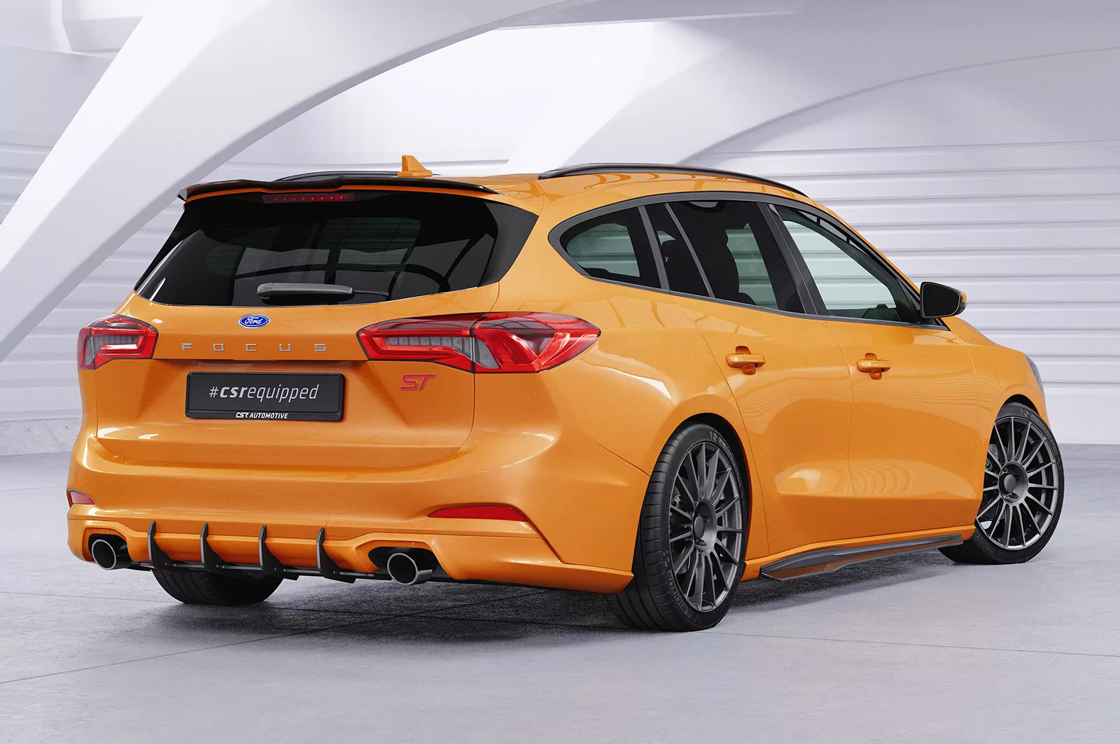 Racing Diffusor / Heckansatz für Ford Focus MK4 Turnier ST-Line HA339