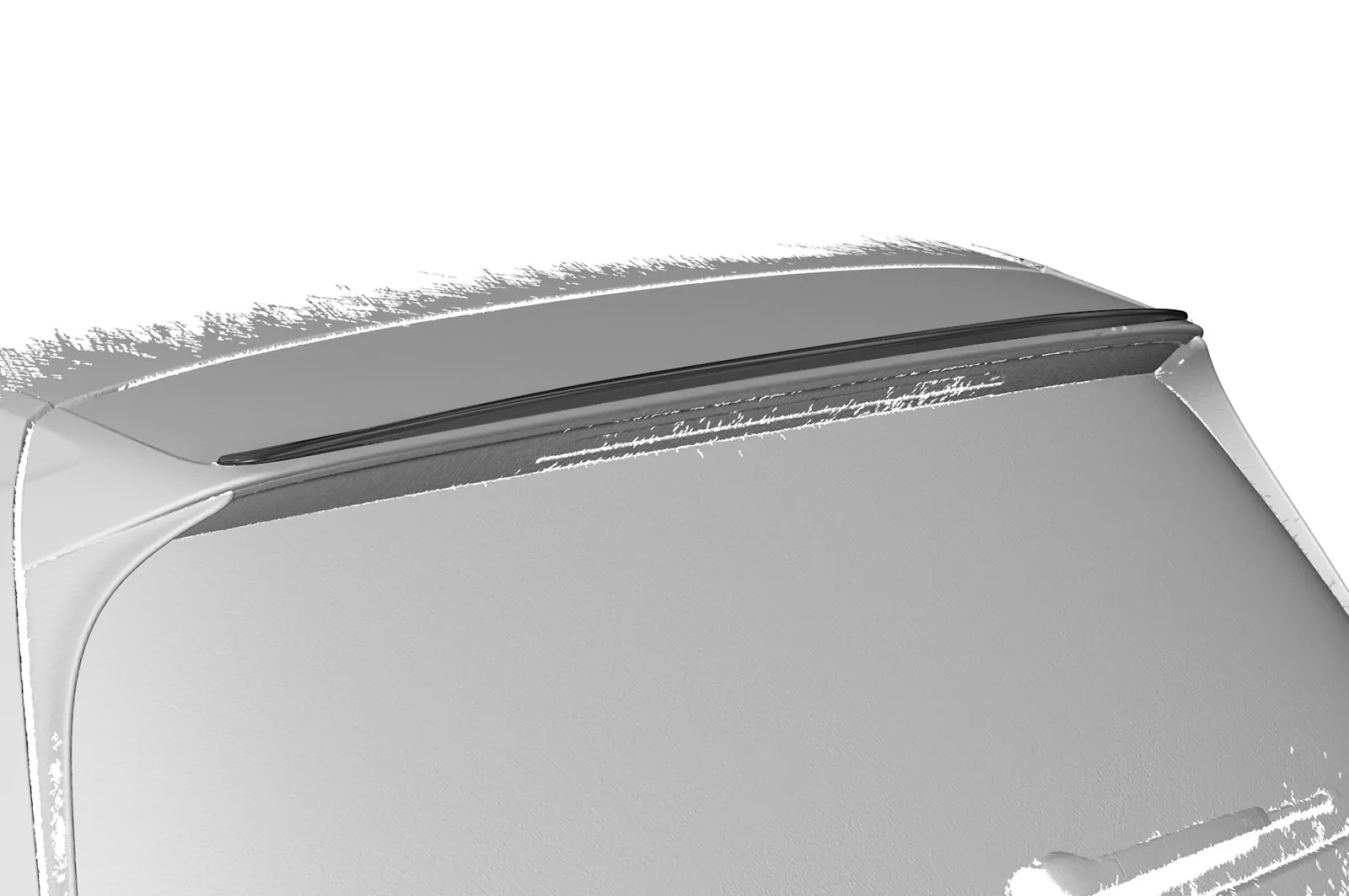 Heckflügel mit ABE für VW Golf 7 (Typ AU) GTI, GTD, GTE, R, R-Line HF918 Schwarz Strukturiert