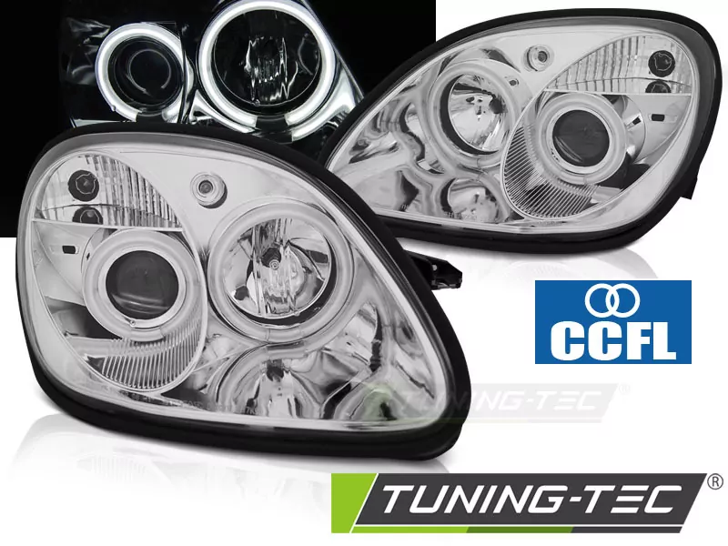 HEADLIGHTS ANGEL EYES CCFL CHROME fits MERCEDES R170 SLK 04.96-04