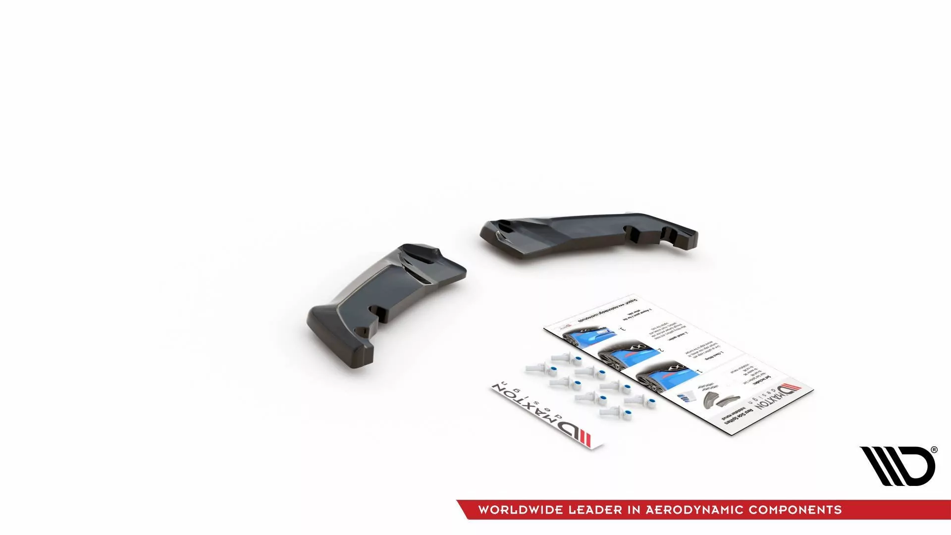 Heck Ansatz Flaps Diffusor V.3 Für Toyota GR Yaris Mk4 Schwarz Hochglanz