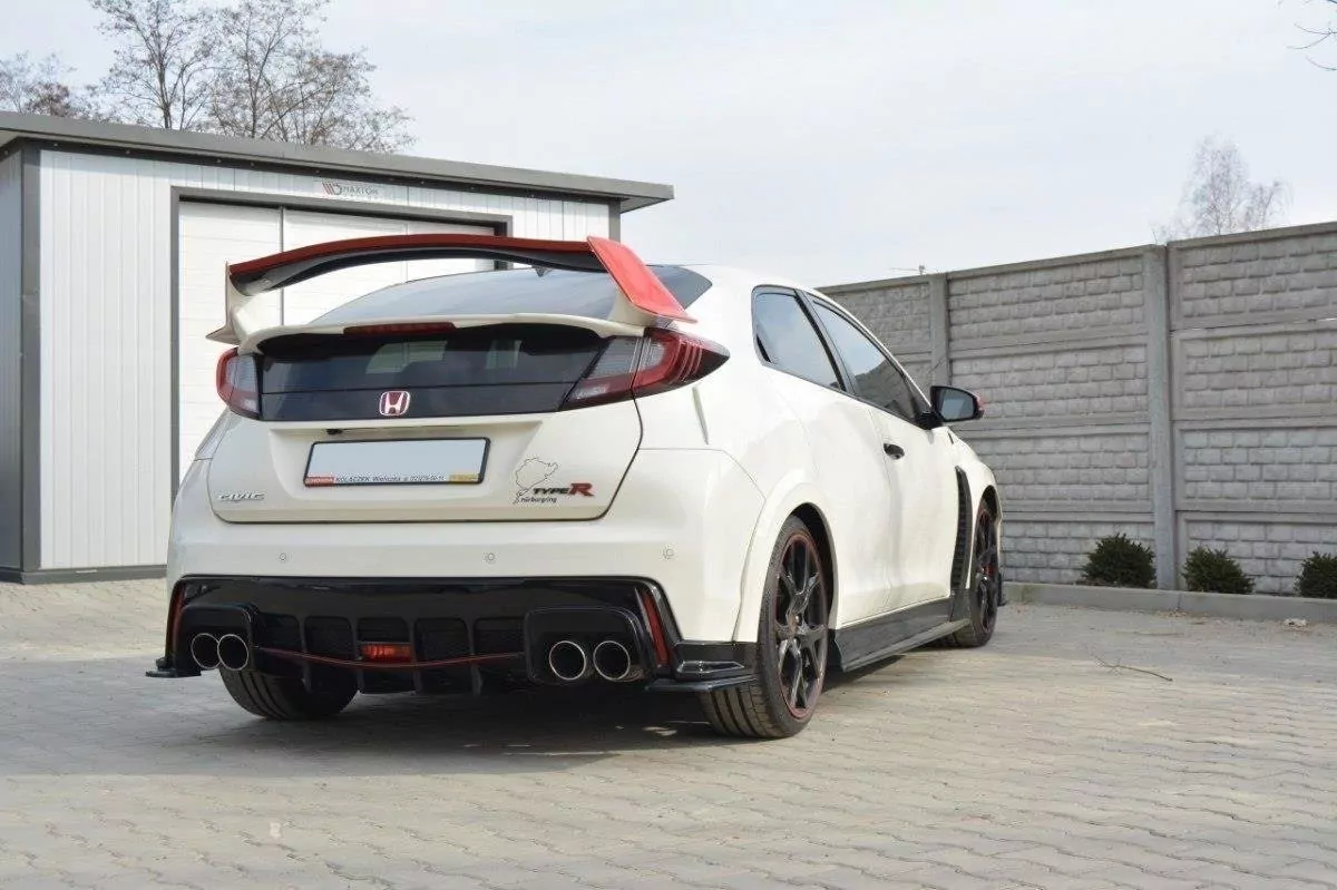 Diffusor Heck Ansatz Passend Für Passend Für HONDA CIVIC IX TYPE R Schwarz Hochglanz Schwarz Hochglanz