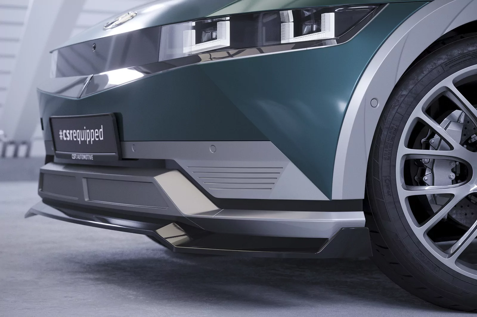 Cup-Spoilerlippe mit ABE für Hyundai Ioniq 5 CSL750 Schwarz Strukturiert