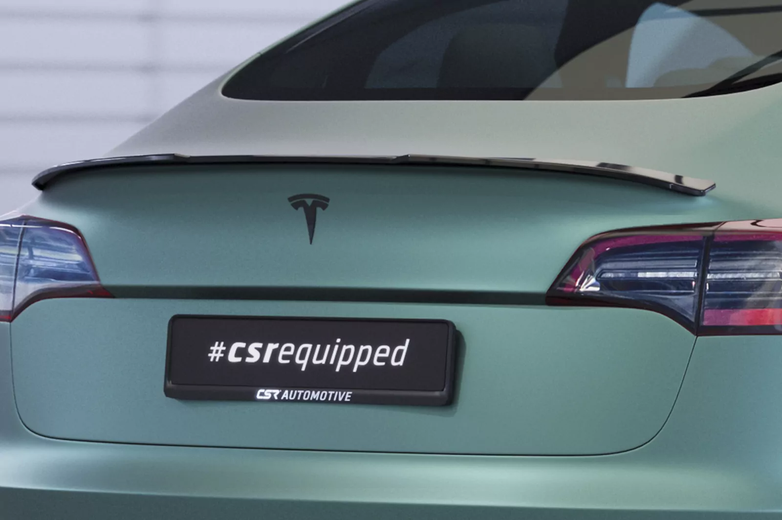 Heckflügel mit ABE für Tesla Model 3 HF792 Strukturiert (schwarz matt)