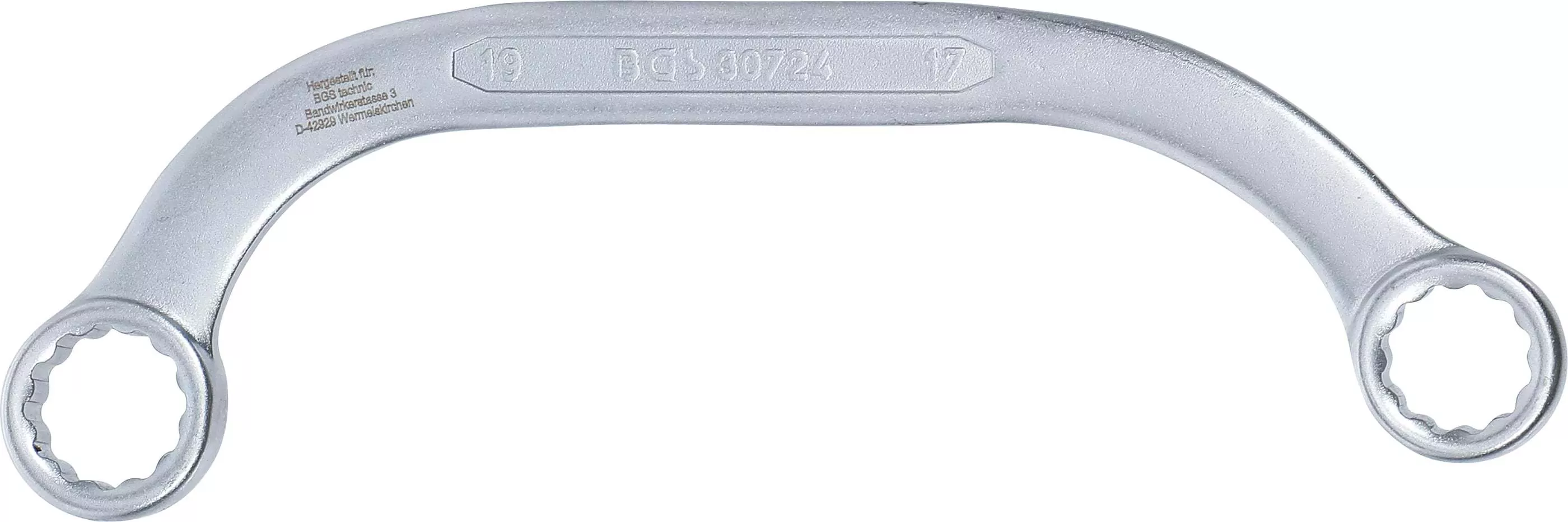 C-Form Doppel-Ringschlüssel Zwölfkant | SW 17 x 19 mm