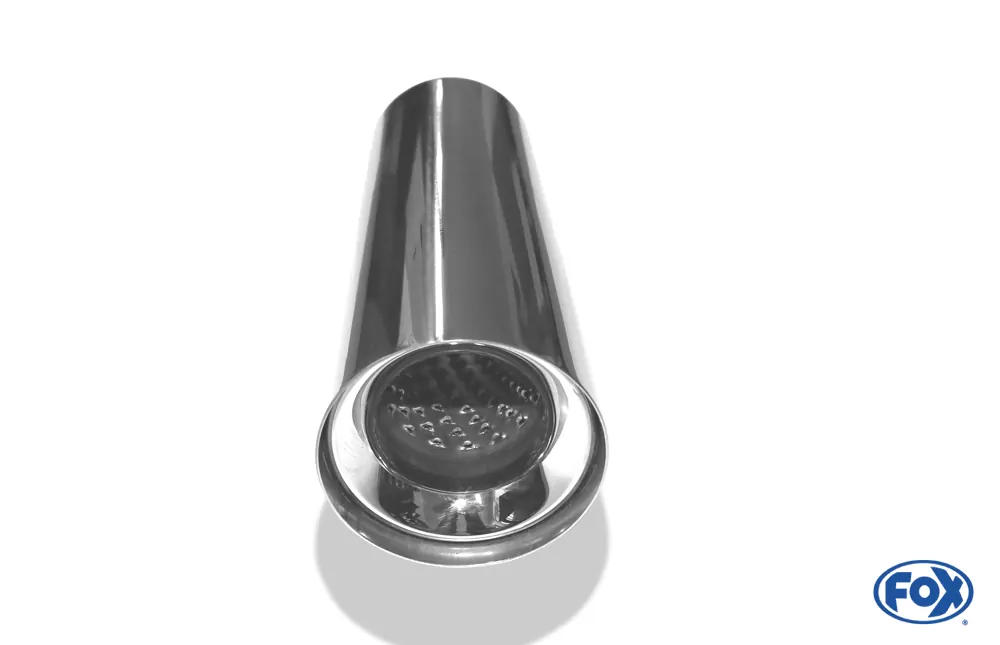 Anschweißendrohr Typ 11  Ø 100 mm / Länge: 300 mm  - rund / uneingerollt / gerade / mit Absorber (Innendurchmesser 63,5mm - Länge: 150mm)