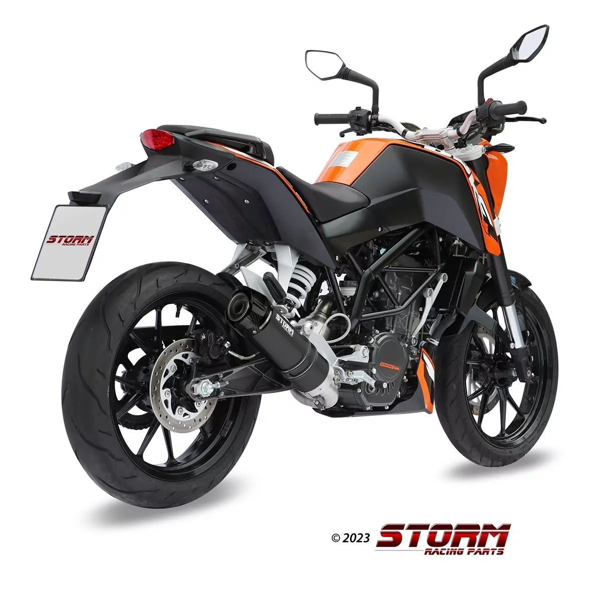 STORM By MIVV GP-C Edelstahl Schwarz KTM 125 DUKE 11-16