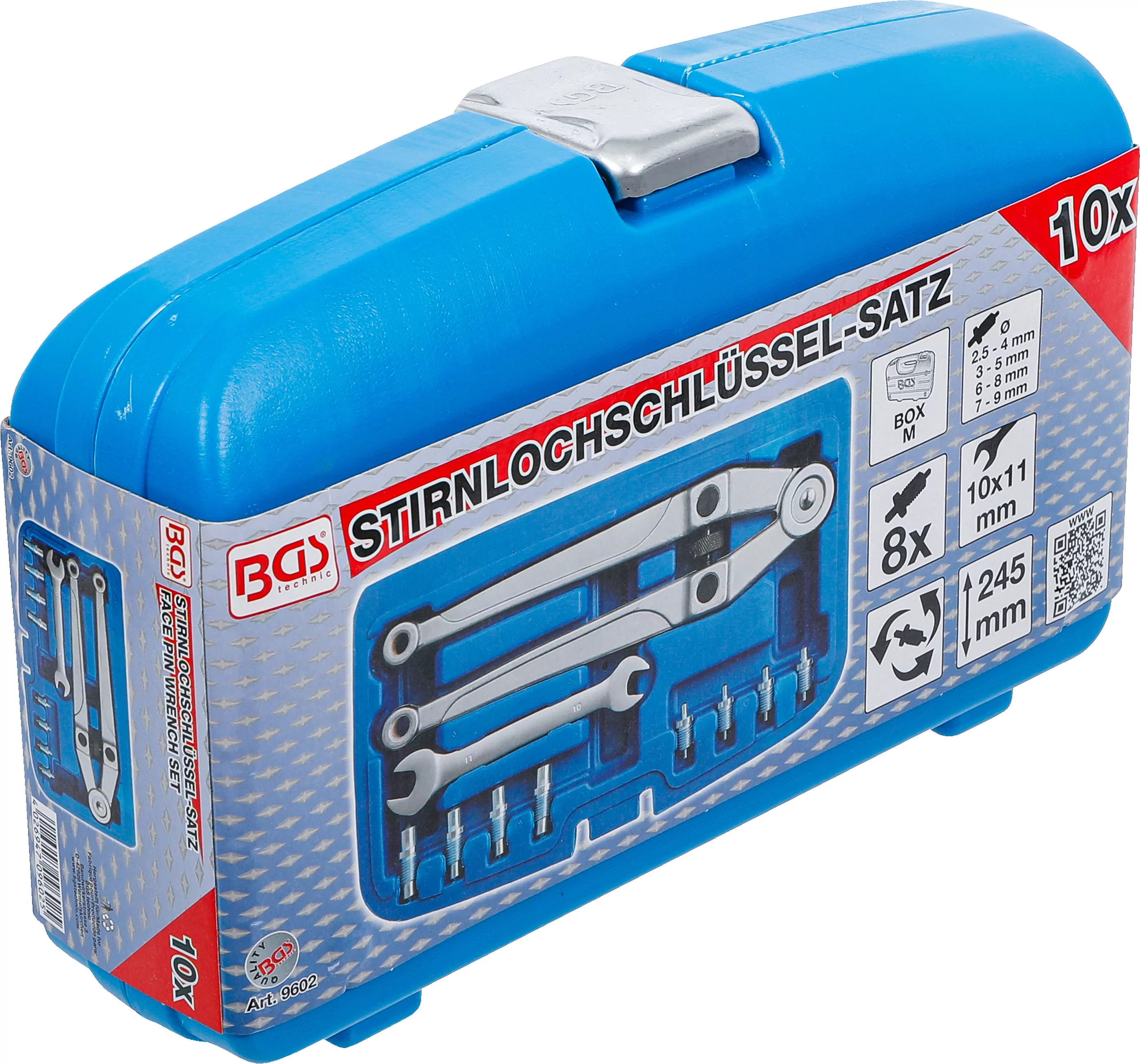 Stirnlochschlüssel-Satz | verstellbar | Ø 2,5 - 9 mm