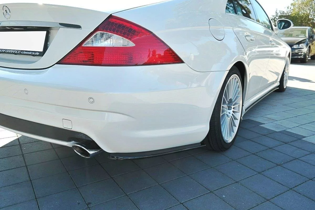 Heck Ansatz Flaps Diffusor Passend Für Diffusor Passend Für Mercedes CLS C219 55AMG Schwarz Hochglanz Schwarz Hochglanz