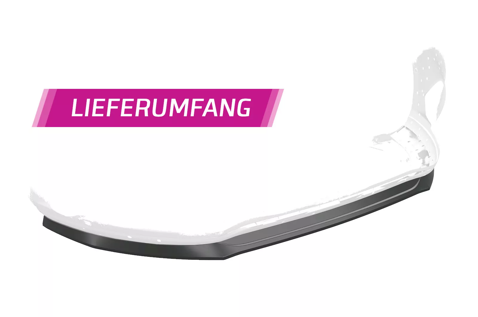 Cup-Spoilerlippe mit ABE für Ford S-Max MK2 CSL551 Schwarz Strukturiert