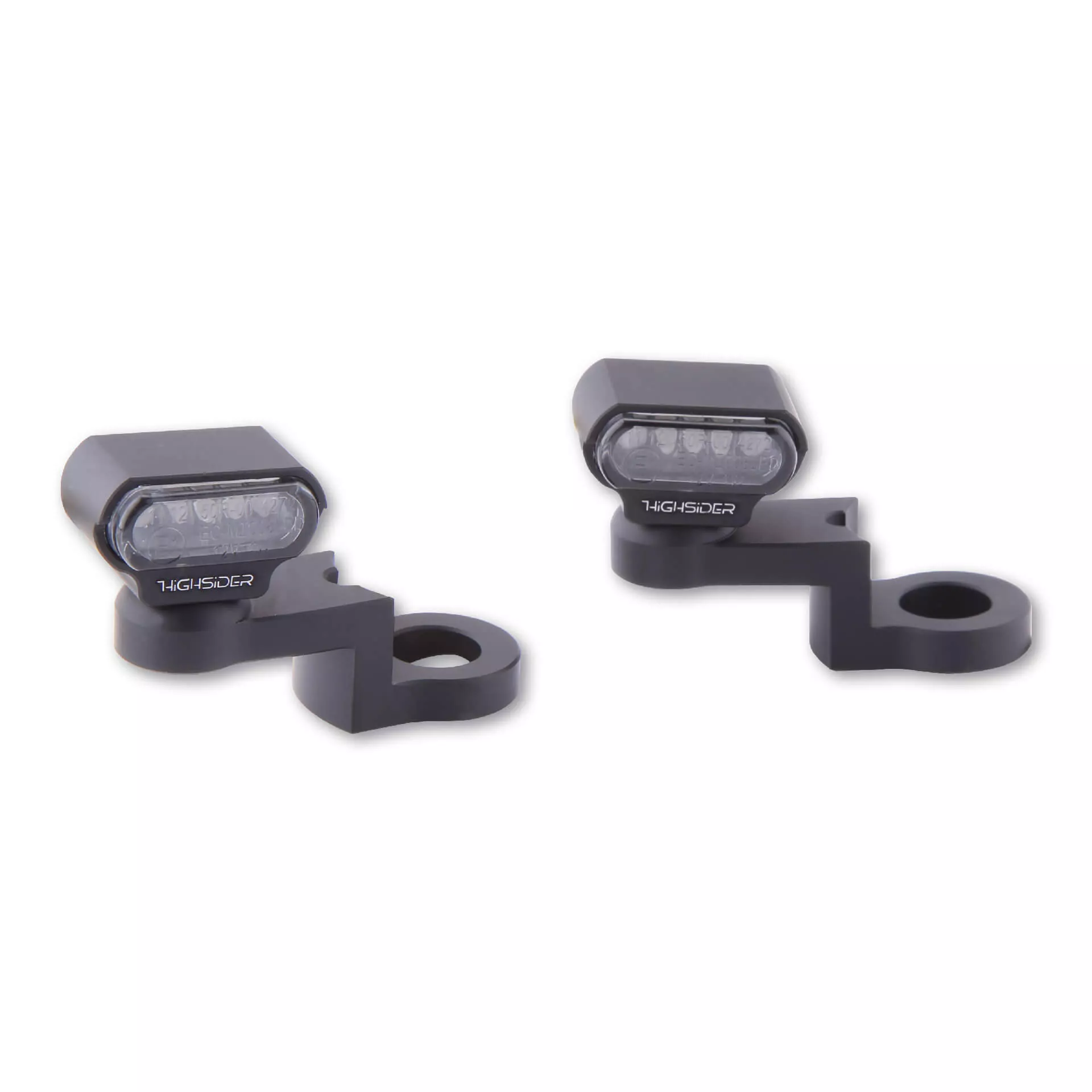 HIGHSIDER pro Type 1 Mounting LED Indicator Black/Translucent E-Approved (Pair)