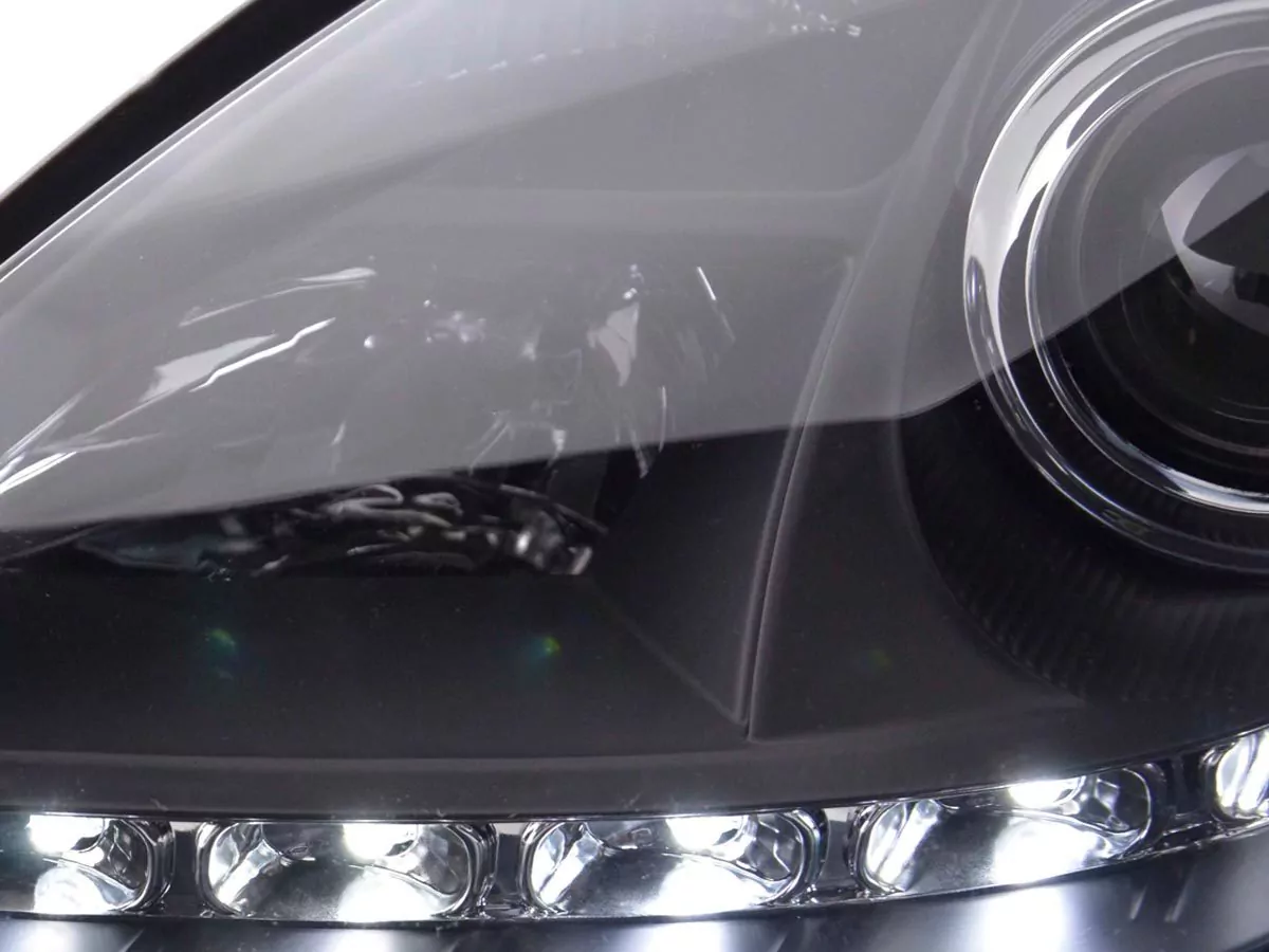 Scheinwerfer Set Xenon Daylight LED Tagfahrlicht Mercedes SLK R171 schwarz