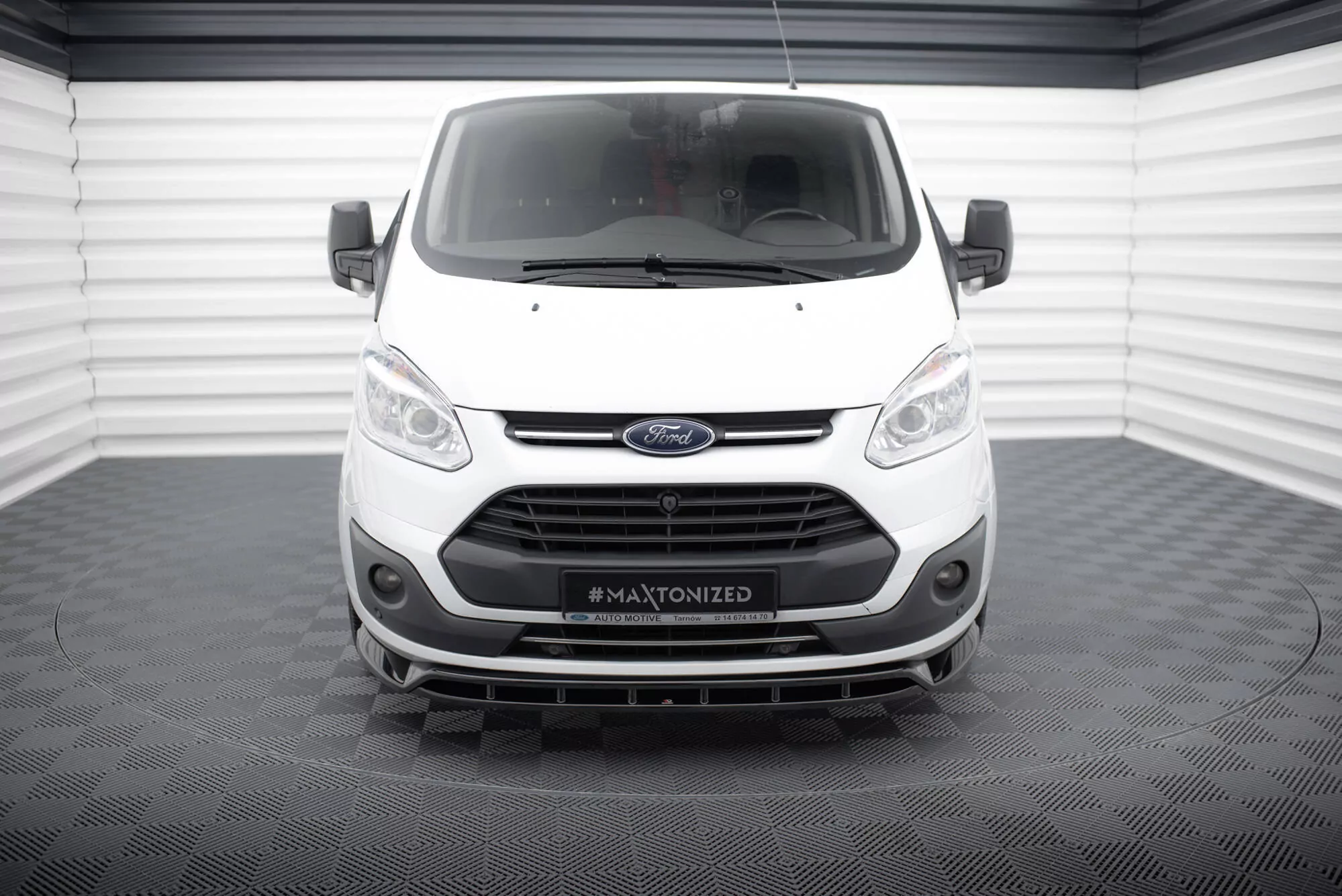 Front Ansatz Für Ford Transit Custom Mk1 Schwarz Hochglanz