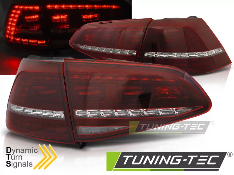 Led Tail Lights Sport Red White Seq Fits Vw Golf 7 13-17